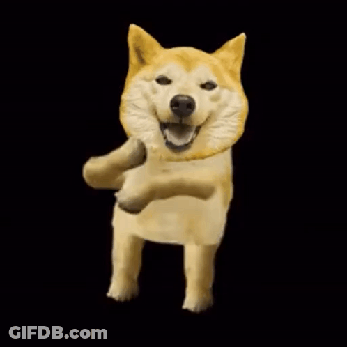 Doge Dancing With Paws Up GIF