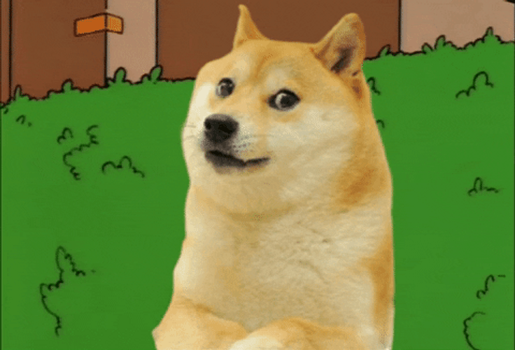Doge Hiding In The Bush GIF