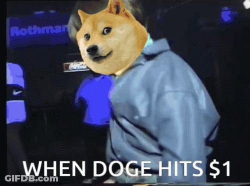 Doge Hitting 1 Dollar GIF