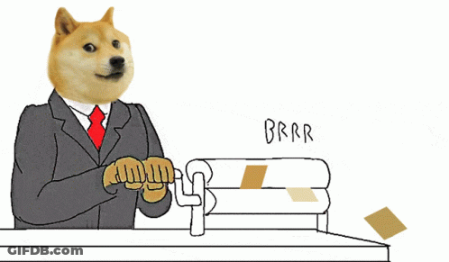 Doge In Suit And Tie At Desk GIF