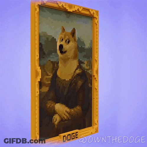 Doge Painting Saying Doge @ Ownthedoge GIF