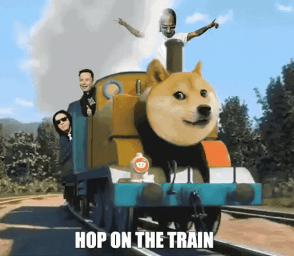 Doge Turns Into Train GIF