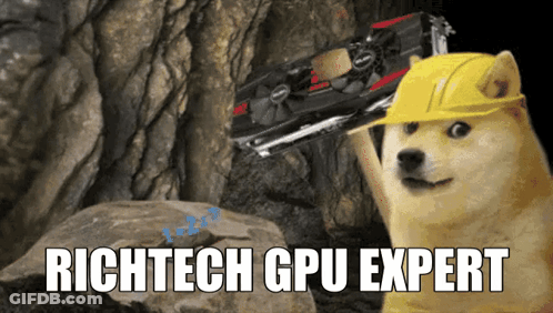Doge Wearing Hard Hat Holding GPU GIF