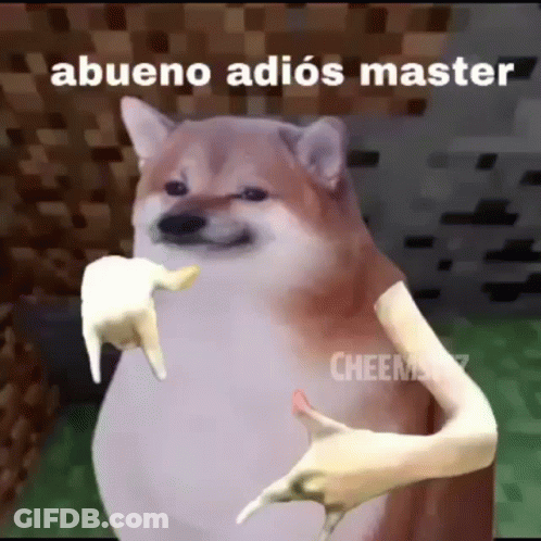 Doge With Chicken Arm Giving Thumbs Up In Spanish GIF