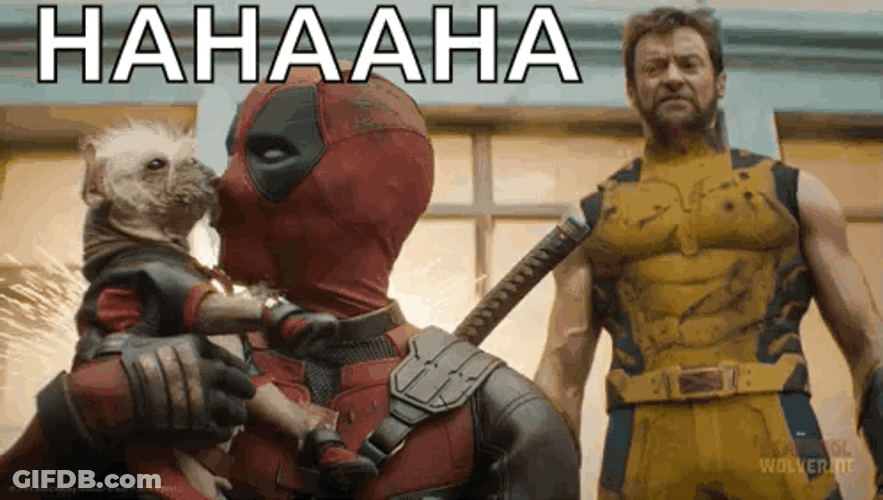 Dogpool Deadpool Laughing GIF