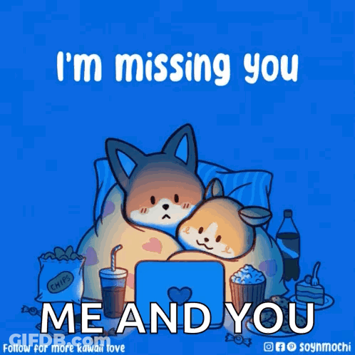 Dogs Watching Movie Saying Missing You GIF