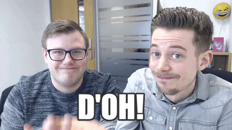 Doh Facepalm Andrew & Pete GIF