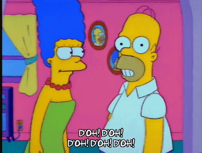 Doh Homer Simpsons Badge Compilation GIF