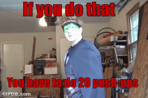 Doing 20 Push-Ups In Red GIF