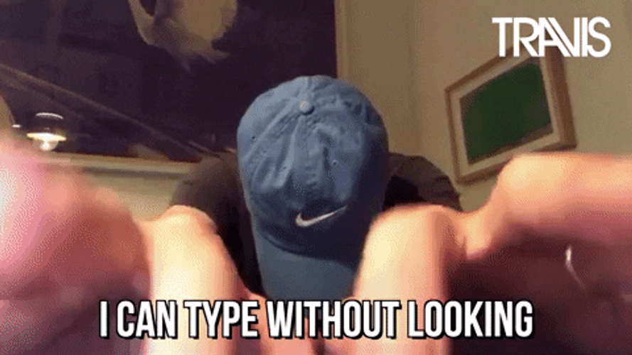 Doing Fast Typing Without Looking GIF