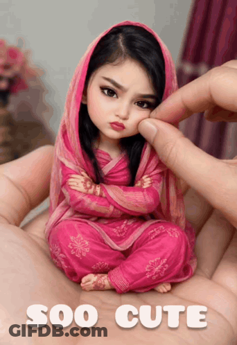 Doll Being Held Saying Soo Cute GIF
