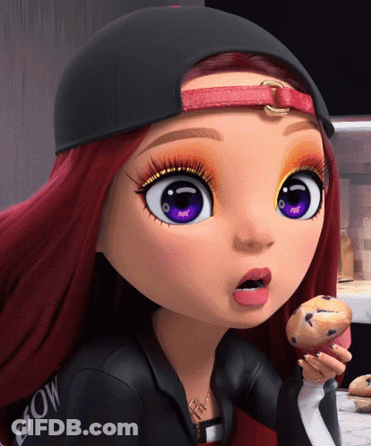 Doll Face With Sign Saying Ne GIF