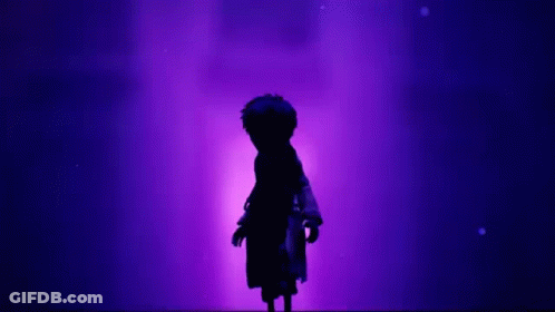 Doll In Dark Room With Purple Lights GIF