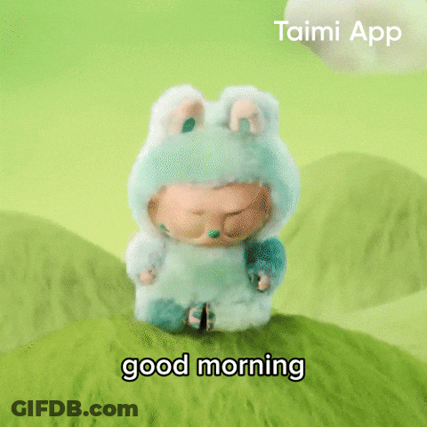 Doll In Frog Costume Saying Good Morning GIF