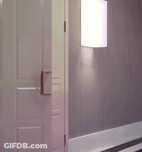 Doll Peeking Out Door Hey What Are You Up To GIF