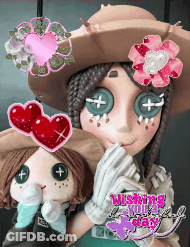 Doll Wishing You A Beautiful Day GIF