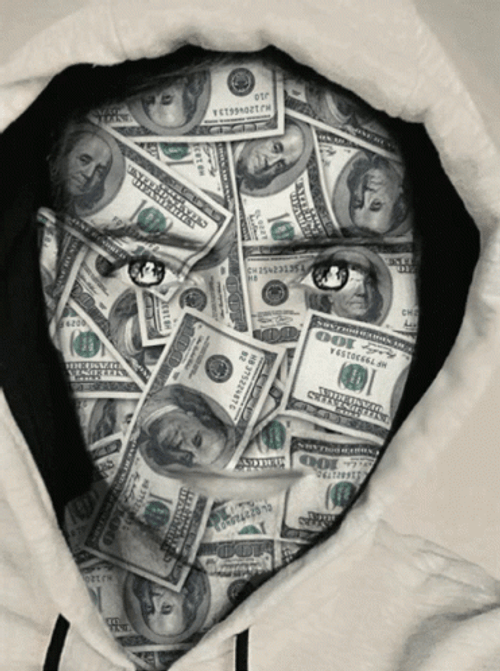 Dollar Bill Face Man GIF