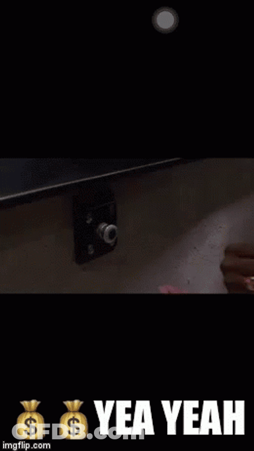 Dollar Bill Pushing Button While Dancing GIF