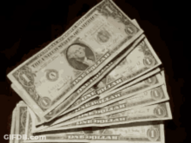 Dollar Bills Putting Aside Money Money Money GIF