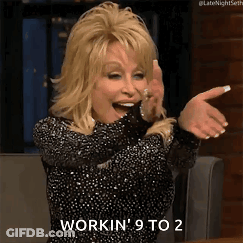 Dolly Parton Laughing Pointing Workin 9 To 2 GIF