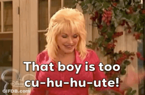 Dolly Parton Smiling Says That Boy Is Too Cu-Hu-Hu-Ute GIF
