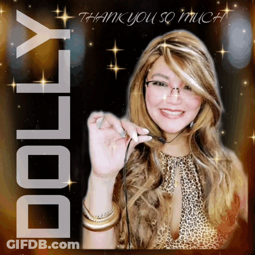 Dolly Thank You Much Woman In Leopard Print Dress GIF