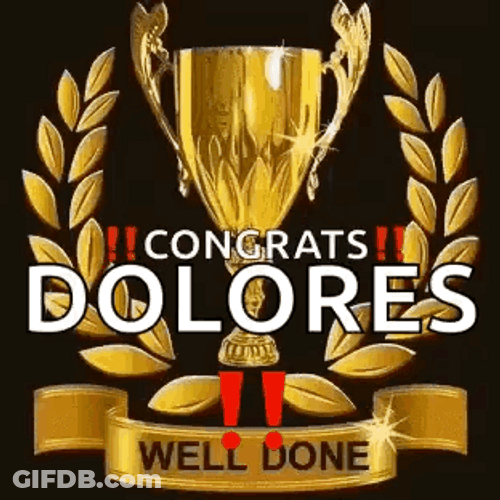 Dolores Congratulations Well Done GIF