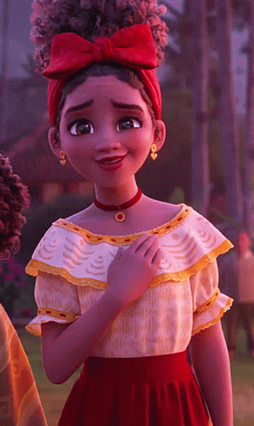 Dolores Encanto Relieved Facial Expression GIF