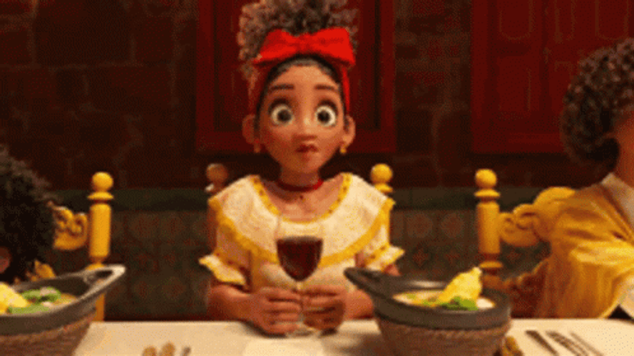 Dolores Encanto With A Wine Glass GIF