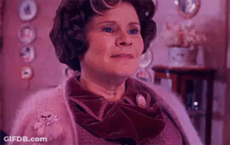Dolores Umbridge Deep Sigh GIF