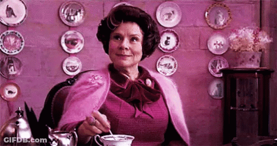 Dolores Umbridge Stirring Coffee GIF