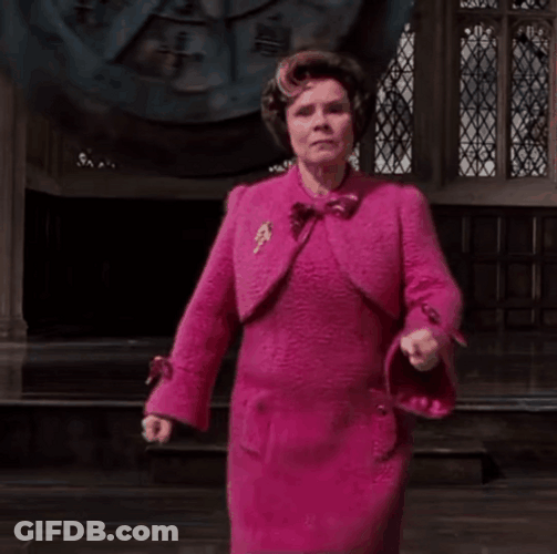 Dolores Umbridge Walking Fast GIF