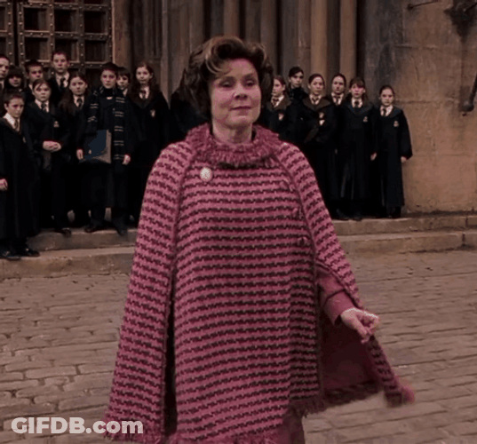 Dolores Umbridge Walking Out GIF