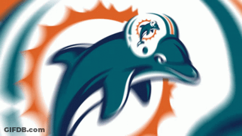 Dolphin Wearing Helmet With Dolphin Logo GIF