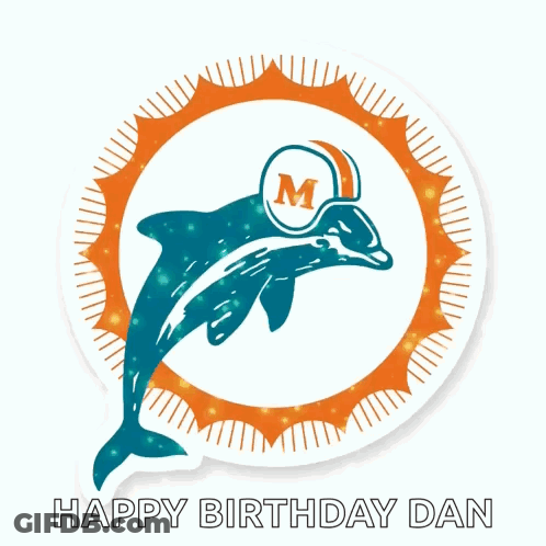Dolphin Wearing Helmet With Letter M GIF
