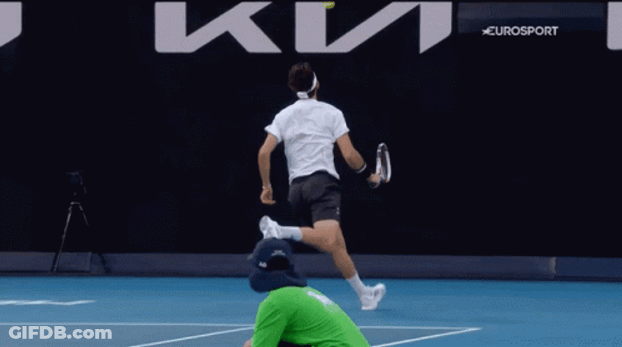 Dominic Thiem Runs For The Ball GIF