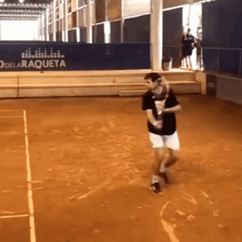 Dominic Thiem Smashing Using Backhand GIF