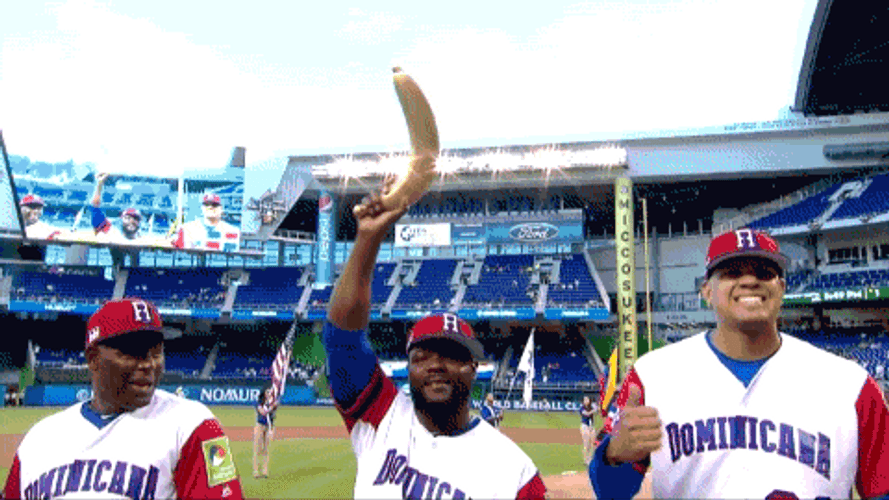 Dominican Baseball Players In The Field GIF