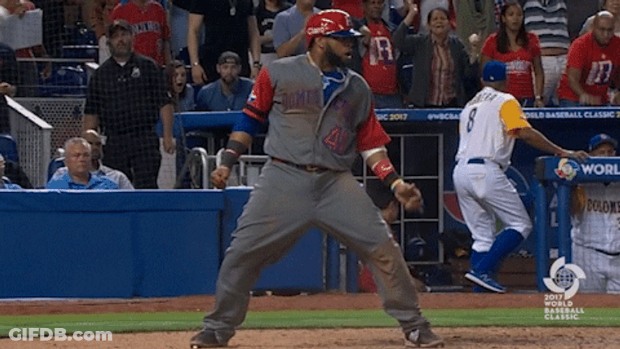 Dominican Baseballer Carlos Santana Pumped GIF