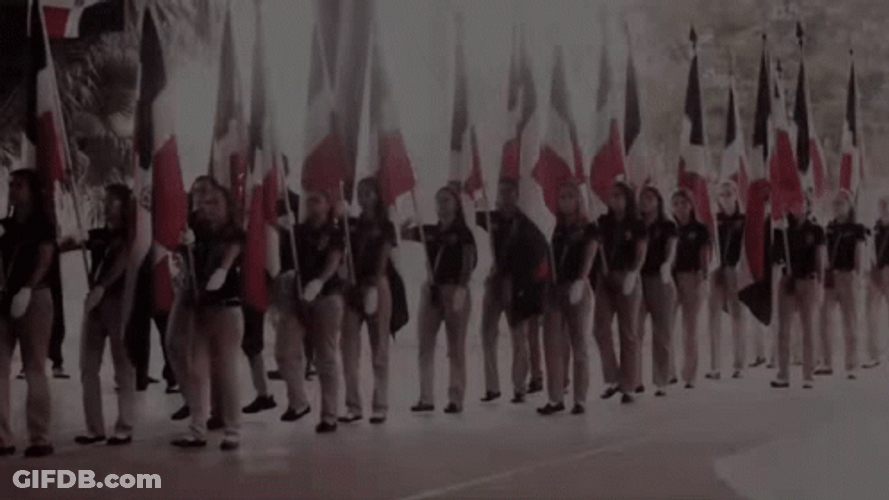 Dominican Flag March GIF