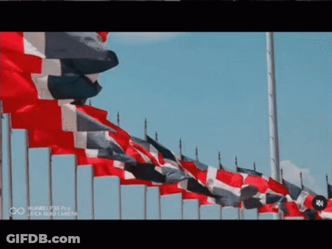 Dominican Republic Flags Waving GIF