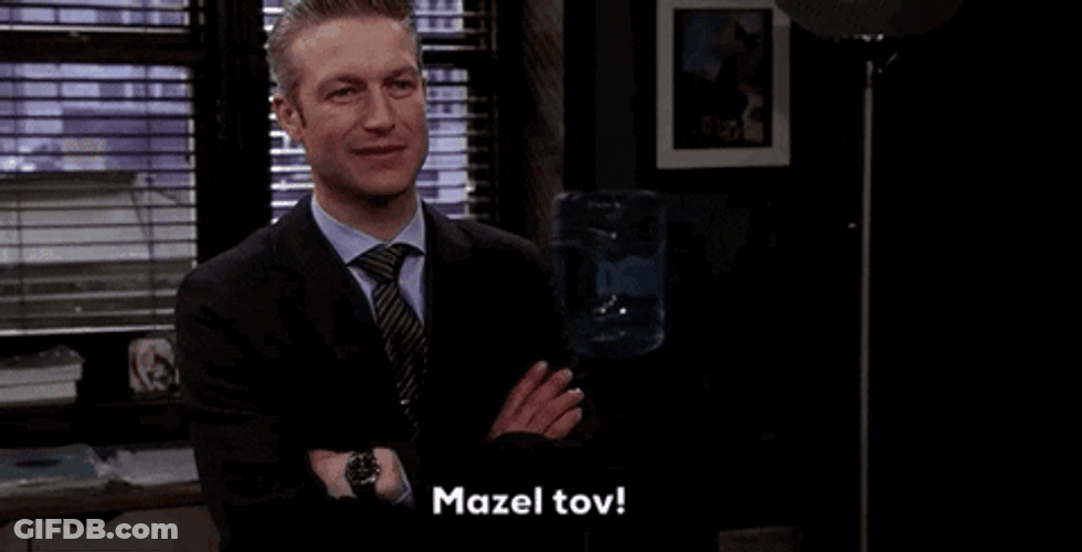 Dominick Carisi Arm Cross Mazel Tov GIF