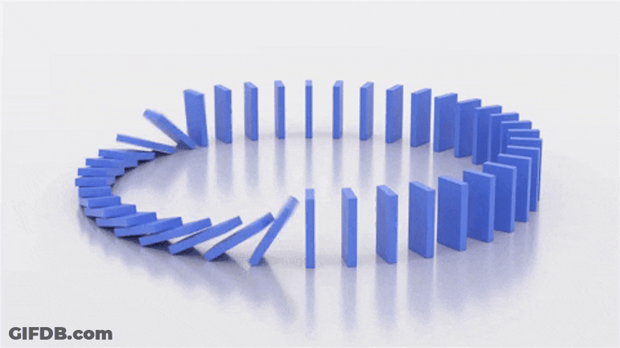 Domino Tiles Falling Up And Down Loop GIF