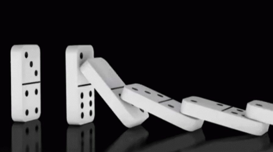 Dominos Game Tiles Chain Reaction GIF