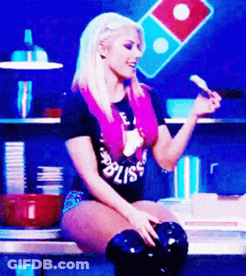 Dominos Pizza Alexa Bliss Model GIF