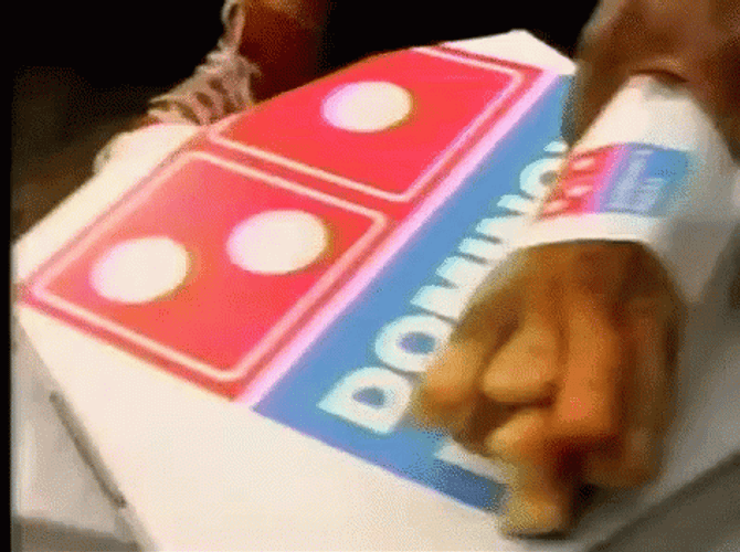 Dominos Pizza Box 90S Commercial GIF