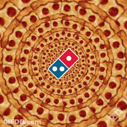 Dominos Pizza Vector Art Loop GIF