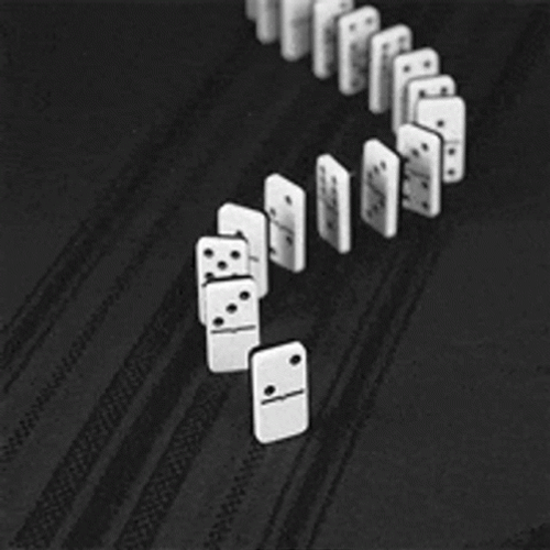 Dominos Tiles Falling Chain Effect GIF