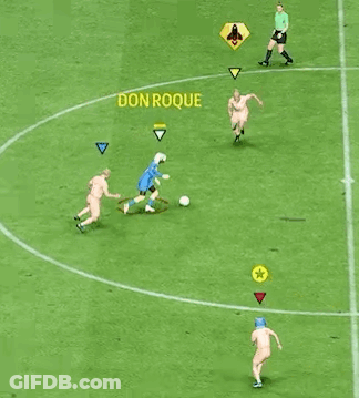Don Roque In Center Of Soccer Game GIF