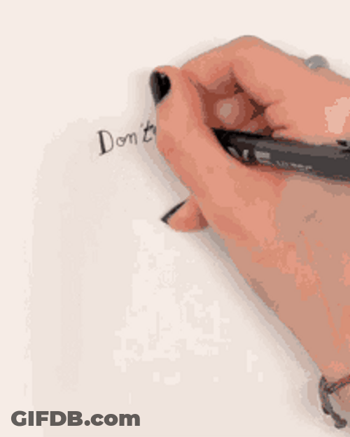 Don't Be Afraid Typography GIF